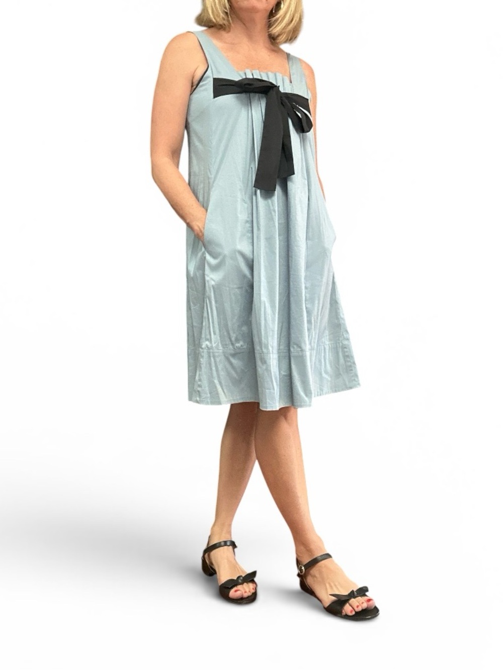 BCBGMaxazria pleated Bow dress